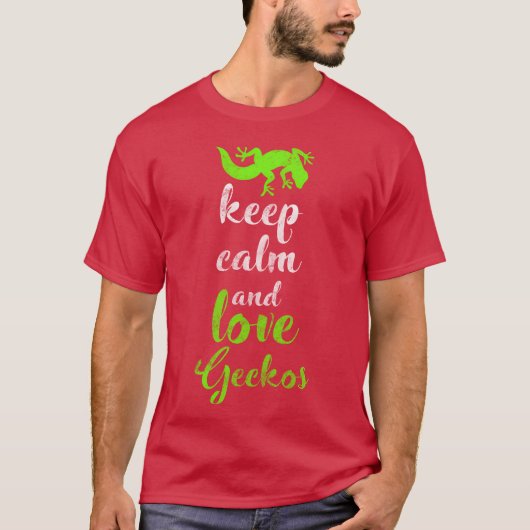レトロ ヤモリ トカゲ 爬虫類 動物 愛好家 Tシャツ (正面)