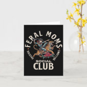 レトロ ユニーク ワイルドママの社交クラブ 皮肉な名言 カード (黄色い花)