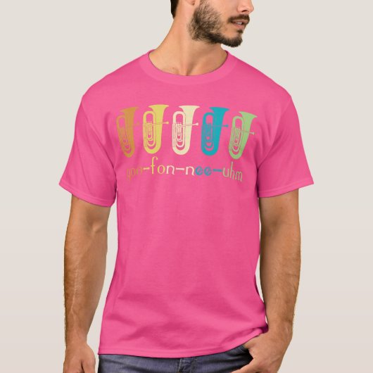 レトロ ユーフォニアム 奏者 ユーフォニアム奏者 金管楽器 ホルン マーチ Tシャツ (正面)