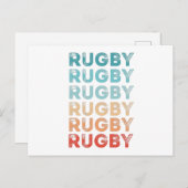 レトロ ラグビー ヴィンテージ ギフト ポストカード (正面/裏面)