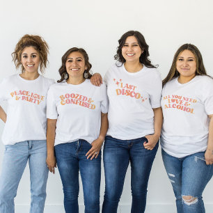 レトロ ラスト ディスコ バチェロレッテ パーティー T シャツ