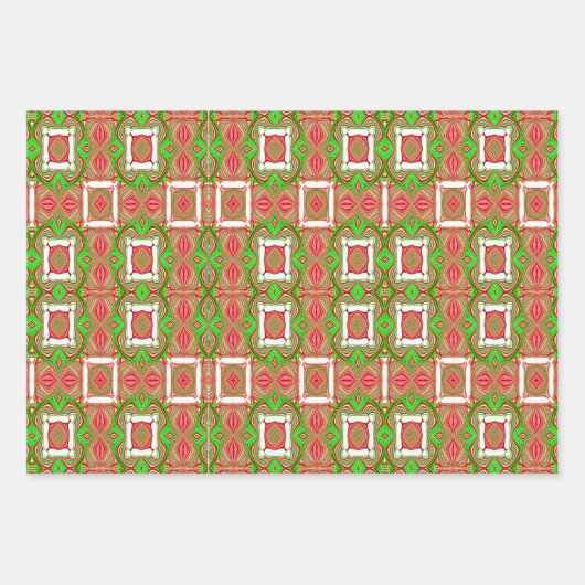 レトロ ラッピングペーパーシート (正面)