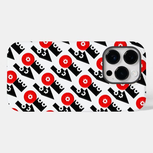 レトロ ラブ スクエア Case-Mate iPhoneケース (裏面 (横))