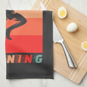 レトロ-ランニング キッチンタオル (四つ折り)