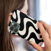 レトロ リキッド スワール アブストラクト パターン Phone Case