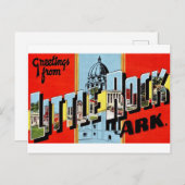 レトロ リトルロック アーカンソー ポストカード (正面/裏面)