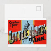 レトロ リトルロック アーカンソー 州 ポストカード (正面/裏面)