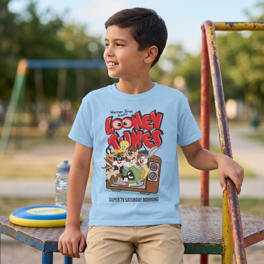 レトロ ルーニー・テューンズ™ テレビから飛び出す Tシャツ