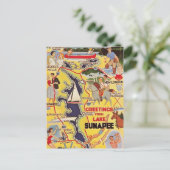 レトロ レイク スナピー ニューハンプシャー州 ポストカード (スタンド正面)