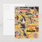 レトロ レイク スナピー ニューハンプシャー州 ポストカード (正面/裏面)