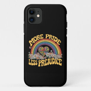 レトロ レインボープライド LGBT もっとプライドと少なめの偏見 iPhone 11 ケース