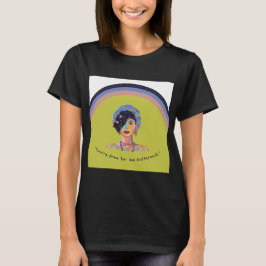 レトロ・レインボー・インスピレーション・ウィメンズTシャツ Tシャツ