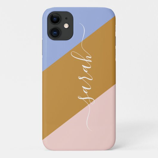 レトロ・レインボー・グラフィック 名前入り Case-Mate iPhoneケース (裏面)
