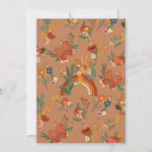 レトロ レインボー グルーヴィー  ブライズシャワー インビテーション (裏面)