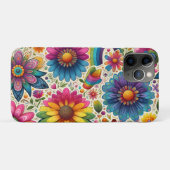 レトロ・レインボー・ヒッピー・フラワー Case-Mate iPhoneケース (裏面(横))
