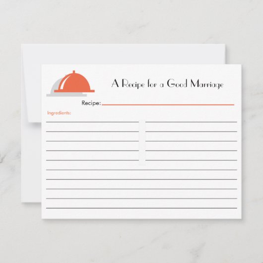 レトロ レシピ カード - オレンジ (正面)