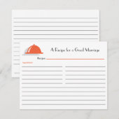 レトロ レシピ カード - オレンジ (正面/裏面)