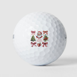 レトロ レッド コケット クリスマス かわいい ホリデー ゴルフボール