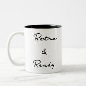 レトロ&レディヴィンテージ引用文 ツートーンマグカップ (左)