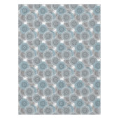 レトロ、レトロな柄、青と灰色エレガント、 テーブルクロス (正面)