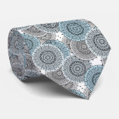レトロ、レトロな柄、青と灰色エレガント、 ネクタイ (ロール)