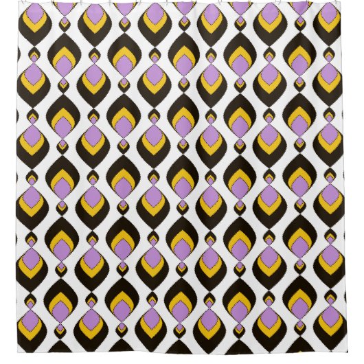 レトロ、レトロオーナメント シャワーカーテン (正面)