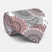 レトロ、レトロパターン、ブルーとピンクエレガント、 ネクタイ (ロール)