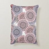 レトロ，レトロパターン，ベージュ，グレーエレガント アクセントクッション (裏面(縦))