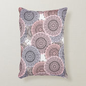 レトロ，レトロパターン，ベージュ，グレーエレガント アクセントクッション (正面(垂直))