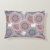 レトロ，レトロパターン，ベージュ，グレーエレガント アクセントクッション (裏面)