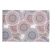 レトロ，レトロパターン，ベージュ，グレーエレガント 枕カバー (裏面)