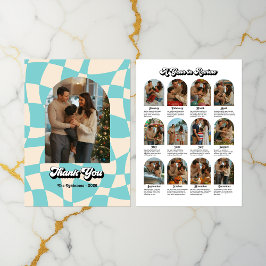 レトロ「レビュー年」休日 サンキューカード