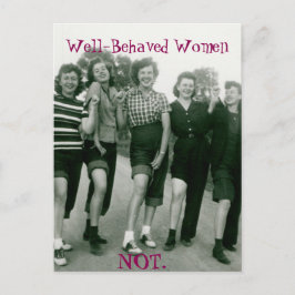 レトロ/ロカビリー女性用はがき ポストカード