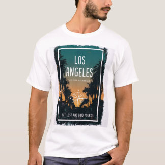 レトロ ロサンゼルス Tシャツ - カリフォルニア パームツリー