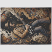 レトロ ロック ギタリスト サイケデリック アート 薄葉紙 (正面)