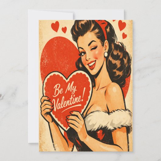 レトロ ロマンス 1940年代 ヴィンテージ バレンタイン カード (正面)