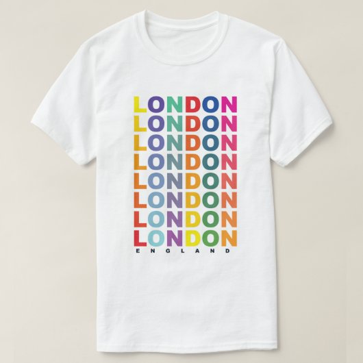 レトロ ロンドン イングランド ポスター Tシャツ (デザイン正面)