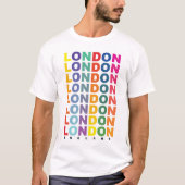 レトロ ロンドン イングランド ポスター Tシャツ (正面)