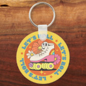 レトロ ローラー スケート キーホルダー (正面)