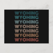 レトロ ワイオミング ヴィンテージ アメリカ州 ギフト ポストカード (正面)