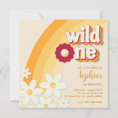 レトロ"ワイルドワン"第1の誕生日招待状 | グルーフ 招待状 (正面)