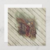 レトロ |ヴィンテージのクリスマス シーズンカード (正面/裏面)