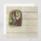 レトロ |ヴィンテージのクリスマス シーズンカード (正面/裏面)