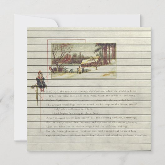 レトロ |ヴィンテージのクリスマス シーズンカード (正面)