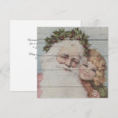 レトロ |ヴィンテージサンタクロース シーズンカード (正面/裏面)