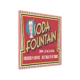 レトロ-ヴィンテージソーダファウンテンサインメタルアート メタルプリント