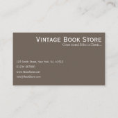 レトロ、ヴィンテージブックストアの写真 – 名刺 (裏面)