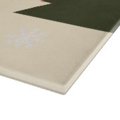 レトロ/ヴィンテージメリークリスマスツリー カッティングボード (角)