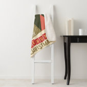 レトロ/ヴィンテージメリークリスマスツリー シェルパブランケット (インサイチュ)