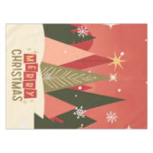 レトロ/ヴィンテージメリークリスマスツリー テーブルクロス (正面(横))